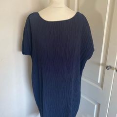 Carolyn Donnelly navy pleat dress size 12
