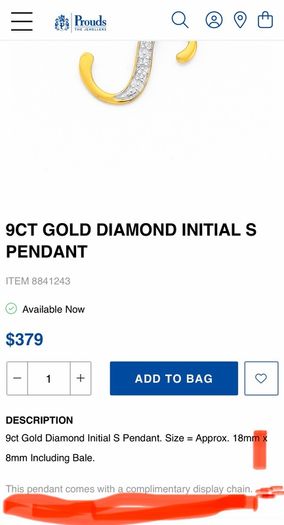 Gold pendant