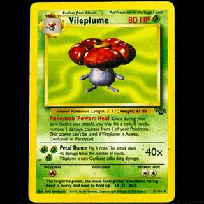 Vileplume 31/64 Rare WOTC Jungle 1999 Pokemon Card Vintage