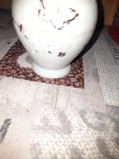 Antique Fenton Milk Glass Vase Ruffled Sky Blue Rim, Postage Available or Collection