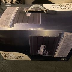 Studio microphone arc screen