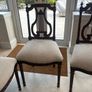 Set of six vintage carved harp back dining chairs Image 4