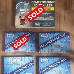 3 x Aqua Flow Products Anti Vibration Pump Pad 300 x 200 x 30mm - NEW