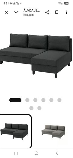 L-shaped corner sofa bed with storage