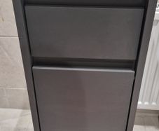 Grey bathroom cabinet unit storage