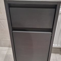 Grey bathroom cabinet unit storage