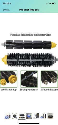 Robot vacuum parts Accessories Kit for iRobot Roomba 600 Series 694 692 690 680 660 665 651 650 614 Robot Vacuum Cleaner, Replacement Parts Bristle & Flexible Beater Brush, Filter, Side Brushes