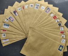 25  W Stamped Envelopes for International postage
