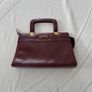 Beautiful Wine Crocodile type leather Handbag Image 2