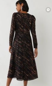Warehouse Stripped Glitter Dress UK 10
