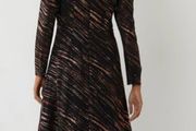 Warehouse Stripped Glitter Dress UK 10