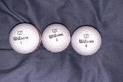 (3) Wilson Duosoft Striped golf balls