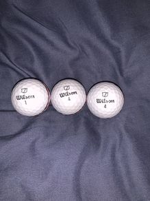 (3) Wilson Duosoft Striped golf balls