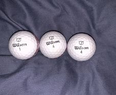 (3) Wilson Duosoft Striped golf balls