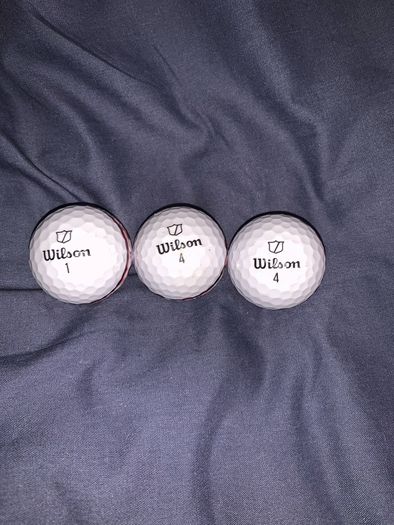 (3) Wilson Duosoft Striped golf balls