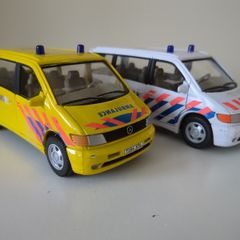 Condition 1:43 Die-Cast Models - Mercedes Vito Ambulance & Police Van