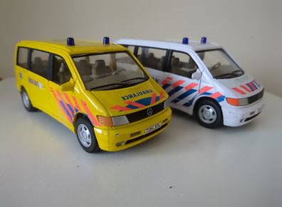 Condition 1:43 Die-Cast Models - Mercedes Vito Ambulance & Police Van