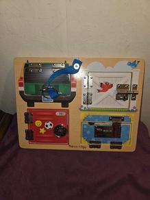 Melissa & Doug Wooden Lock and Latch Board