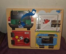Melissa & Doug Wooden Lock and Latch Board