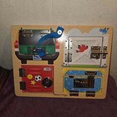 Melissa & Doug Wooden Lock and Latch Board