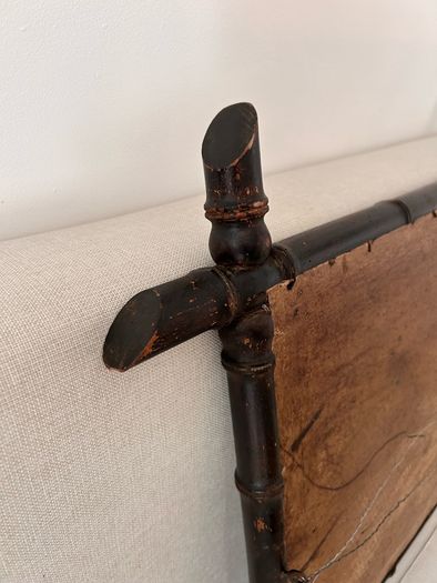 Vintage French Faux Bamboo Wall Mirror