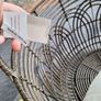 Paul Costelloe Rattan Round Basket Image 7