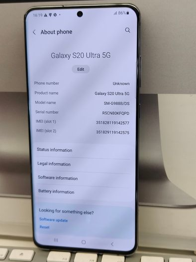 Samsung Galaxy S20 Ultra 5G Dual Sim Unlocked 128GB (Excellent)
