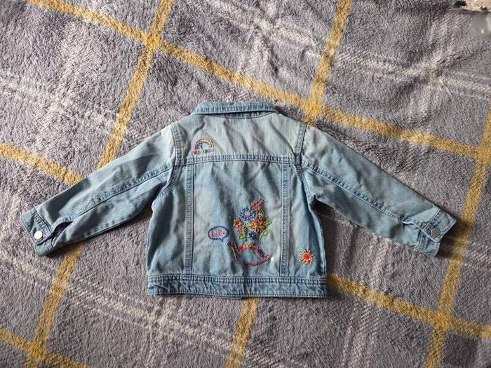 Brand New Next Girls Embroidered Denim Jacket 18-24 months