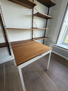 String folding desk table