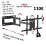 Tv Wall Mount Bracket Tilt Swivel Long Arm 32-70" Image 2