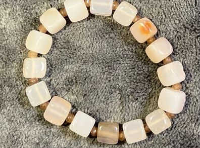 Handmade White Agate Bracelet