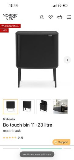 Barbantia Bo touch bin 11+23 litre
