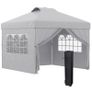 Pop-up Folding Party Gazebo 3 x 3 Adjustable Height with Sidewalls, Vents, Windows and Wheeled Carry Bag Image 2