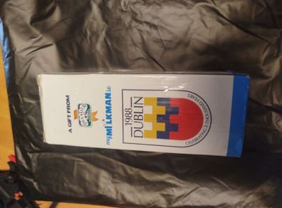 Vintage 1988 Dublin Millennium Glass Milk Bottle in Original Box - Premier Dairies