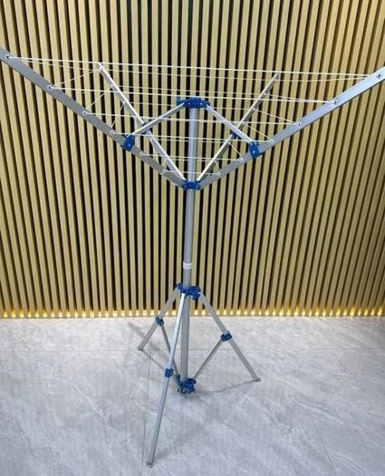 NEW SALE | Rotary Washing Line Foldable | 4 Arms 16M Large Drying Area | Free Standing Aluminium Camping Clothes Airer