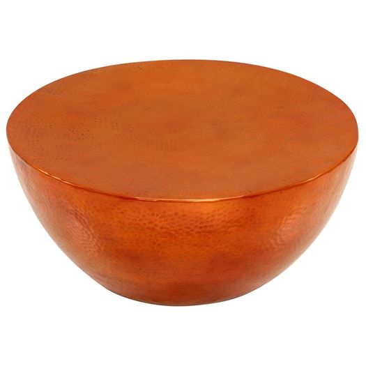 Coffee Table Hammered Aluminium 70x30 cm Copper