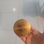 Vintage 1950s Brass Powder compact, Ireland souvenir Shamrock Image 2