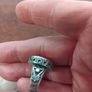 925 Silver and Red Coral Ring Image 7