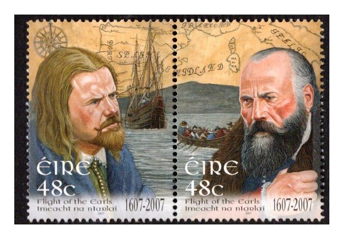 2007 Ireland 400th Anniversary of the Flight of the Earls Commemorative Stamps Mint Never Hinged (MNH)