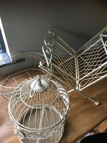 Basket, hanging plant cage and paper stand