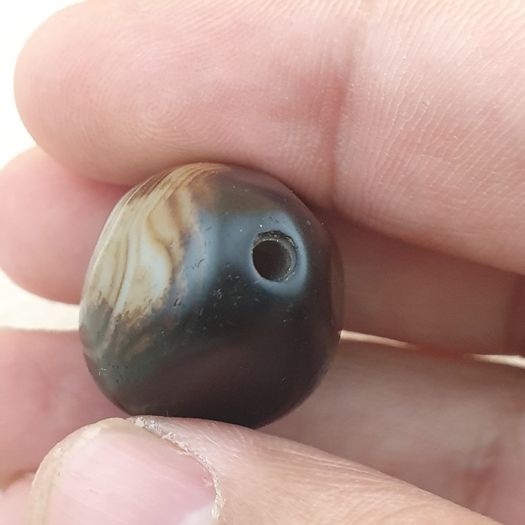 Vintage Natural Suliemani Eyes Agate Bead Amulet