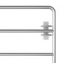 5 Bar Field Gate Steel (95-170)x90 cm Silver Image 4
