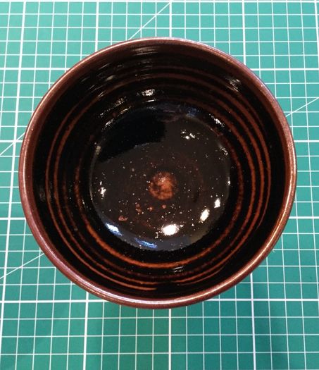 1 x Louis Mulcahy Tenmoku range Wine Goblet