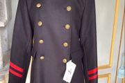 Zara military style wool coat, new, size M