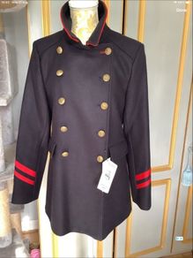 Zara military style wool coat, new, size M