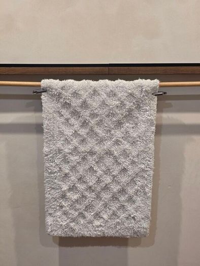 Dune 100% Cotton Bath Mat 80x50cm - Light Grey
