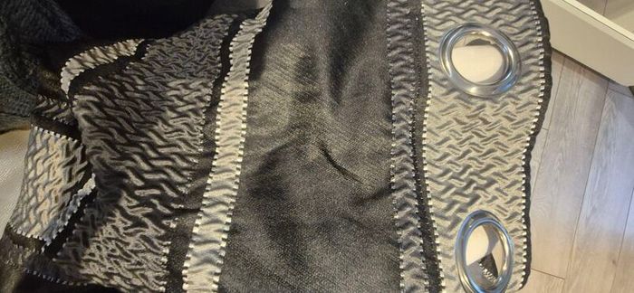 2 x curtains with 4 matching cushion covers