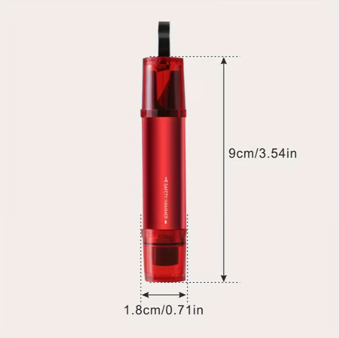 Car Safety Hammer - Window Breaker with Seatbelt Cutter,