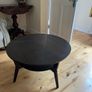 Large Round Dark Wood Coffee Table Ikea Great Condition Image 2