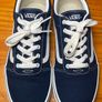 Vans Off The Wall Ward Boys Navy Canvas Trainers UK5 EUR38 Image 6